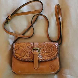 Patricia Nash Tan Tooled Leather Crossbody